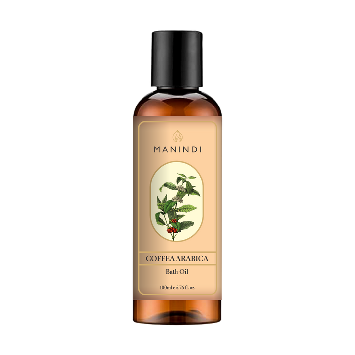 Manindi Coffea Arabica Bath Oil -Fight against early signs of aging / Helps in relaxing your senses /Energizes your skin / No Parabens, Silicones & Mineral Oil - 100 ml