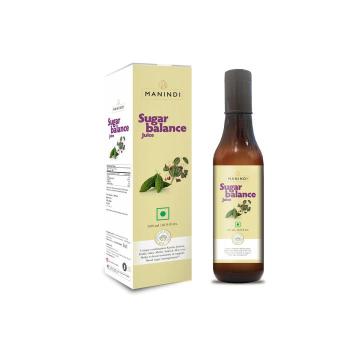 Manindi Sugar Balance | Natural Diabetes Care Juice with Jamun, Karela, and Standardized Botanical Extracts  | Helps Control Blood Sugar - 500 ML