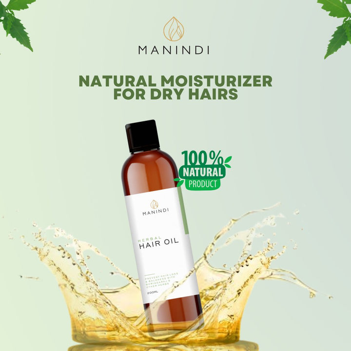 Manindi Hair Oil - For  Hair Fall Control and Hair Growth |Combination Of Standardized Botanical Extracts