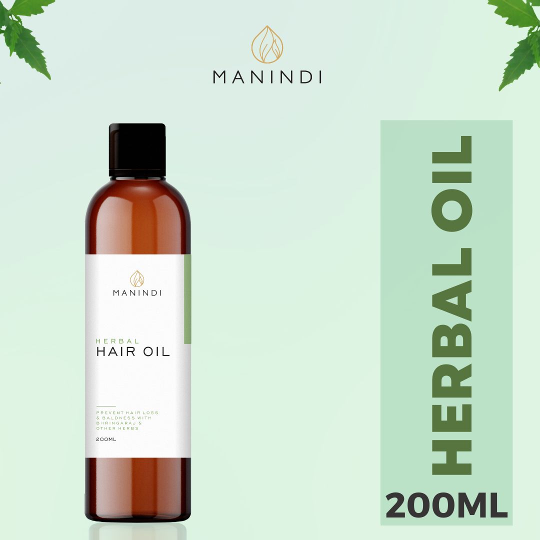 Manindi Hair Oil - For  Hair Fall Control and Hair Growth |Combination Of Standardized Botanical Extracts