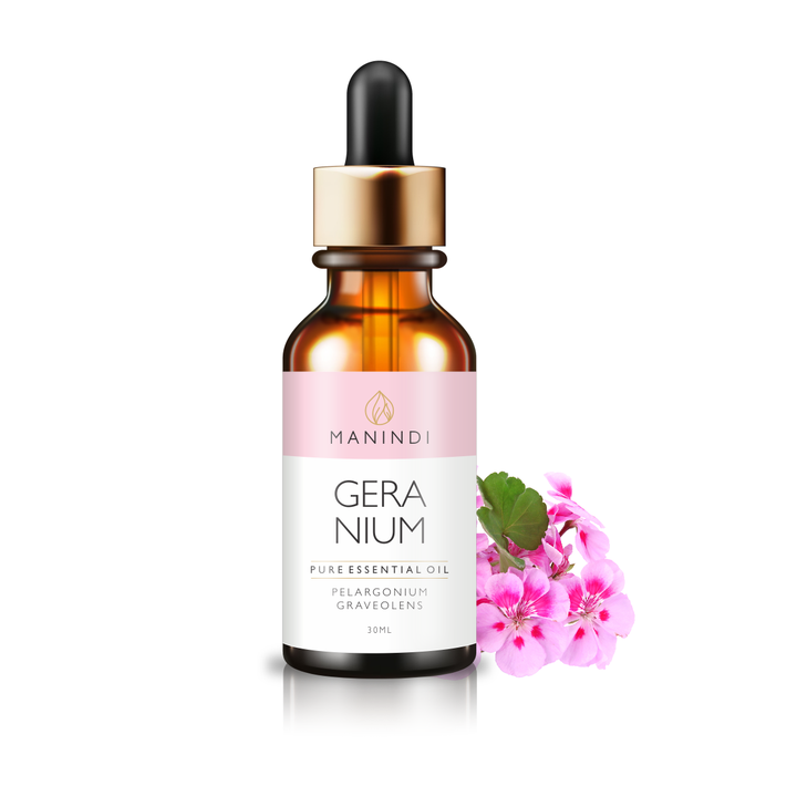 Manindi Geranium Essential Oil 30 ML ,Helps in eliminate dead cells, tighten the skin, diminish signs of ageing