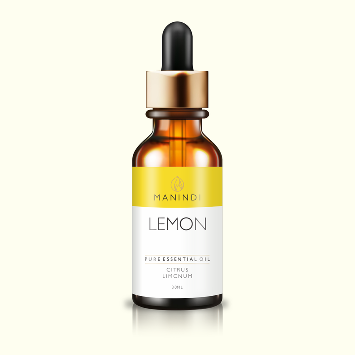 Manindi Lemon Essential Oil 30 ML ,helps in , depression, clears your skin, kills harmful viruses and bacteria, reduces inflammation