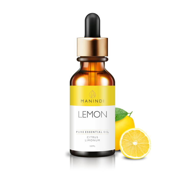 Manindi Lemon Essential Oil 30 ML ,helps in , depression, clears your skin, kills harmful viruses and bacteria, reduces inflammation